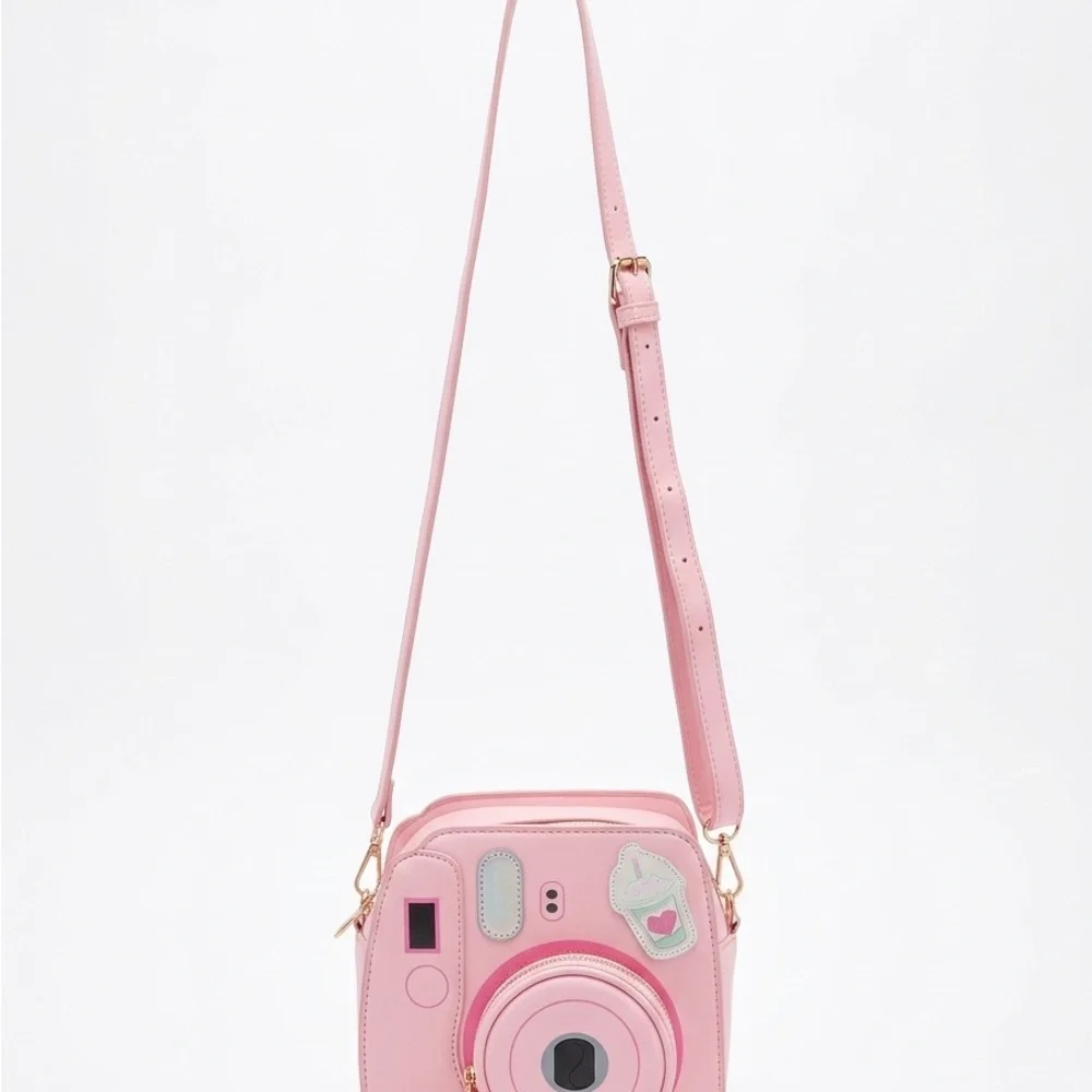 Stoney Clover Lane Pink Camera Crossbody Bag
